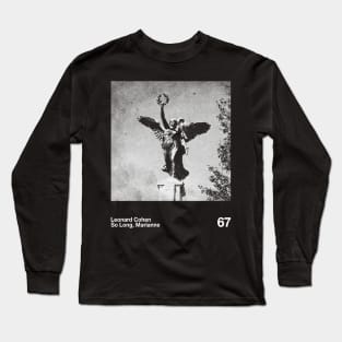Leonard Cohen - Artwork 90's Design || Vintage Black & White Long Sleeve T-Shirt